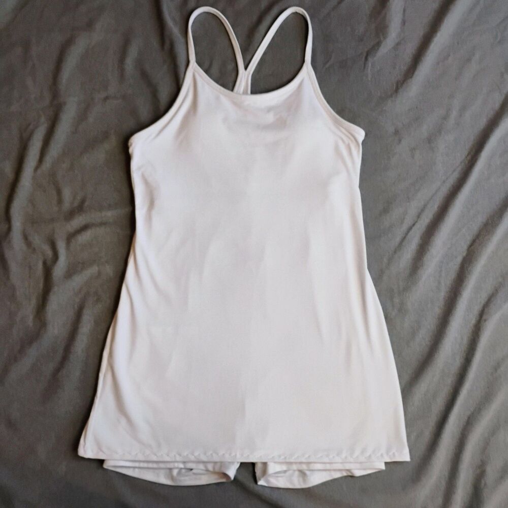 Kyodan Tank Dress Shorts Pockets Size XS White Stretch Summer Lightweight Active
